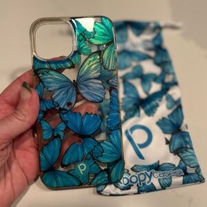 Loopy Case Teal Butterfly iPhone 13 Case